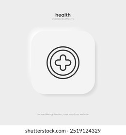 Hospital icon, health, healthy icon. Clinic,medical symbol flat vector sign isolated on white background.