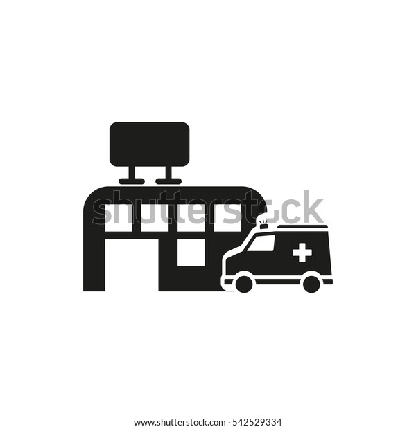 hospital\
icon illustration isolated vector sign\
symbol