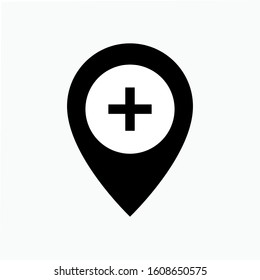 Hospital Icon - Illustration As A Simple Vector Sign & Trendy Symbol for Design and Websites, Presentation or Mobile Application.