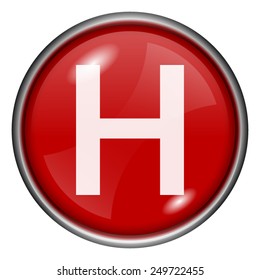 Hospital icon. Internet button on white background. 