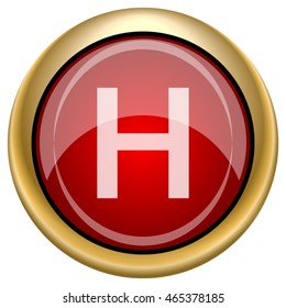 Hospital icon. Internet button on white background. EPS10 vector.

