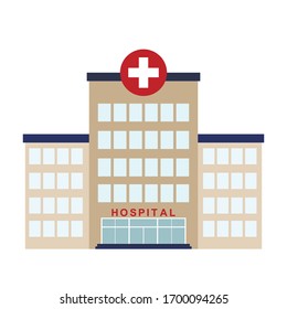 Hospital icon isolated on white background, Vector illustration