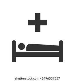 Hospital icon isolated on white background. Public information symbol modern, simple, vector, icon for website design, mobile app, ui. Vector Illustration