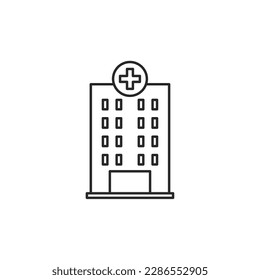 Hospital icon, isolated Hospital sign icon, vector illustration