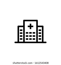 Hospital icon. Line design template