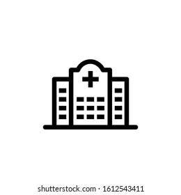 Hospital icon. Line design template