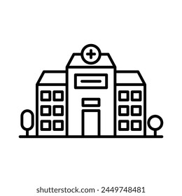 hospital icon line vector design