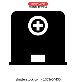 hospital icon or logo isolated sign symbol vector illustration - high quality black style vector icons
