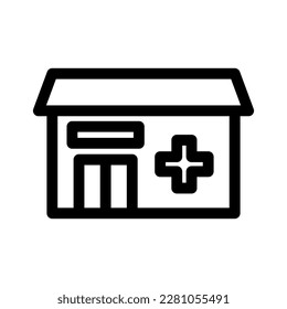 hospital icon or logo isolated sign symbol vector illustration - high quality black style vector icons
