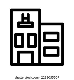 hospital icon or logo isolated sign symbol vector illustration - high quality black style vector icons

