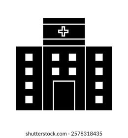 hospital icon medical hospital building architecture vector illustration healthcare business construction line