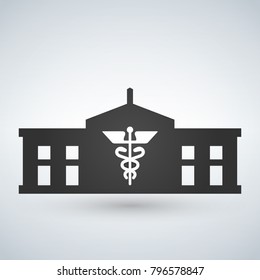 Hospital icon medical symbol building isolated human medical view.