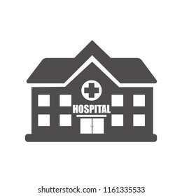 hospital icon on white background
