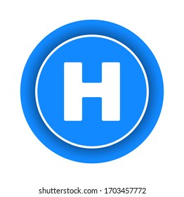 hospital icon on white background