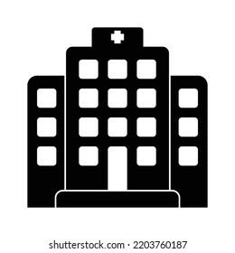 Hospital icon on white background