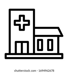 Hospital icon outline vector design