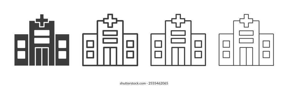 Hospital icon pack. vector illustration