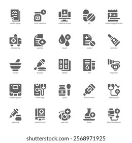 Hospital Icon pack for your website, mobile, presentation, and logo design. Hospital Icon glyph design. Vector graphics illustration and editable stroke.