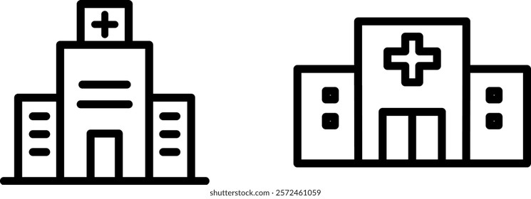  "Hospital Icon Representing Healthcare Services, Medical Facilities, Patient Care, and Emergency Response"