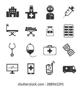 hospital icon set