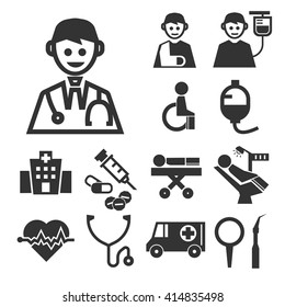 hospital icon set