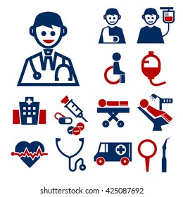 hospital icon set