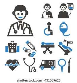 hospital icon set