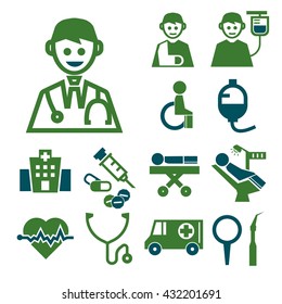 hospital icon set