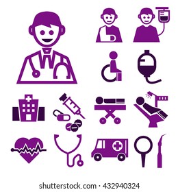 hospital icon set