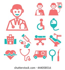 hospital icon set