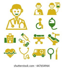 hospital icon set