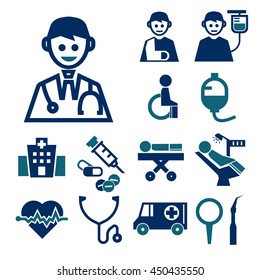 hospital icon set