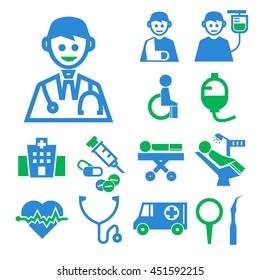 hospital icon set
