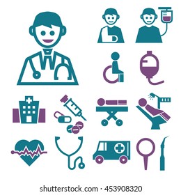 hospital icon set