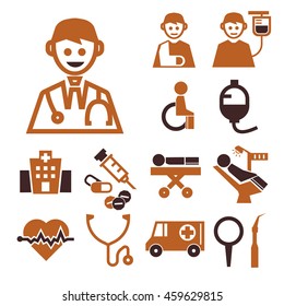 hospital icon set