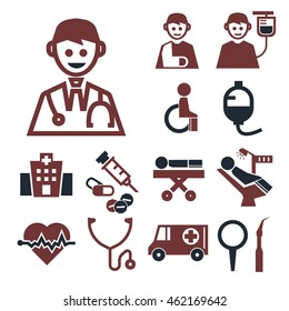 hospital icon set