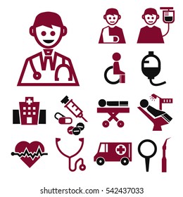 hospital icon set