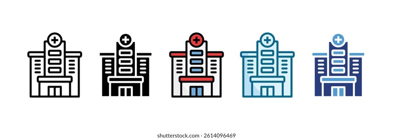 Hospital Icon Set Multiple Style Collection