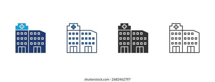 Hospital Icon Set Multiple Style Collection