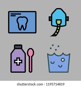 hospital icon set. vector set about medicine, oxygen, hand wash and x ray icons set.