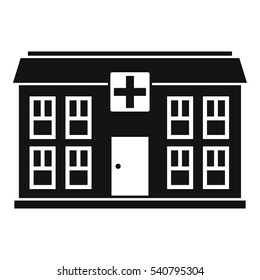 Hospital icon. Simple illustration of hospital vector icon for web