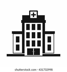 Hospital icon, simple style