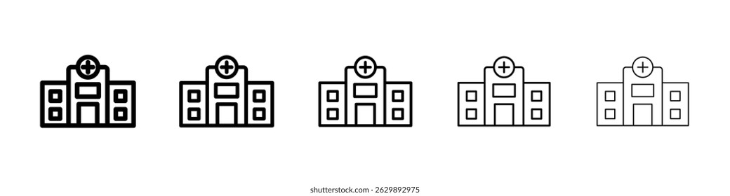Hospital icon Simple thin line flat symbol