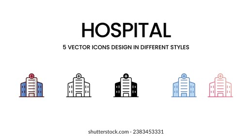 Hospital icon. Suitable for Web Page, Mobile App, UI, UX and GUI design.