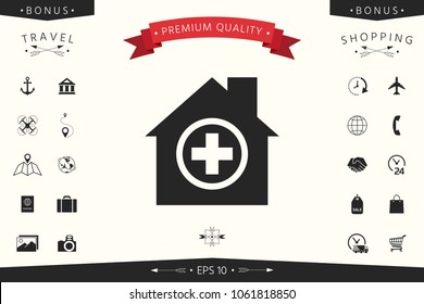 Hospital icon symbol
