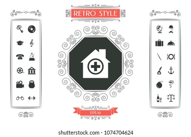 Hospital icon symbol