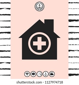 Hospital icon symbol