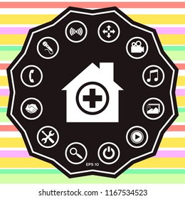 Hospital icon symbol