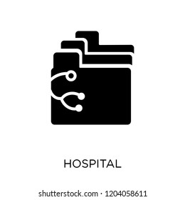 Hospital icon. Hospital symbol design from Health and medical collection. Simple element vector illustration on white background.