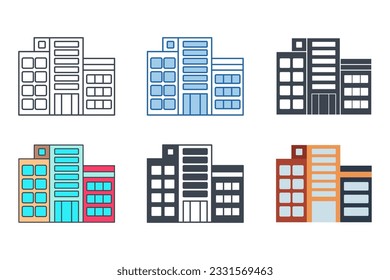 Hospital icon symbol template for graphic and web design collection logo vector illustration
